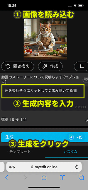 PhotoDirector 写真から動画生成サンプル