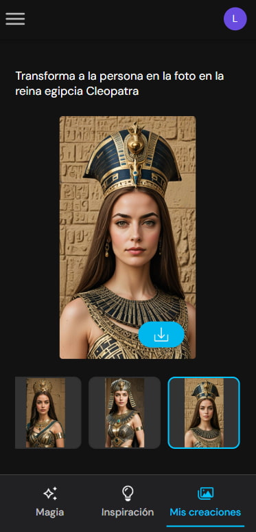 Resultado de la herramienta para generar imágenes con IA de MyEdit