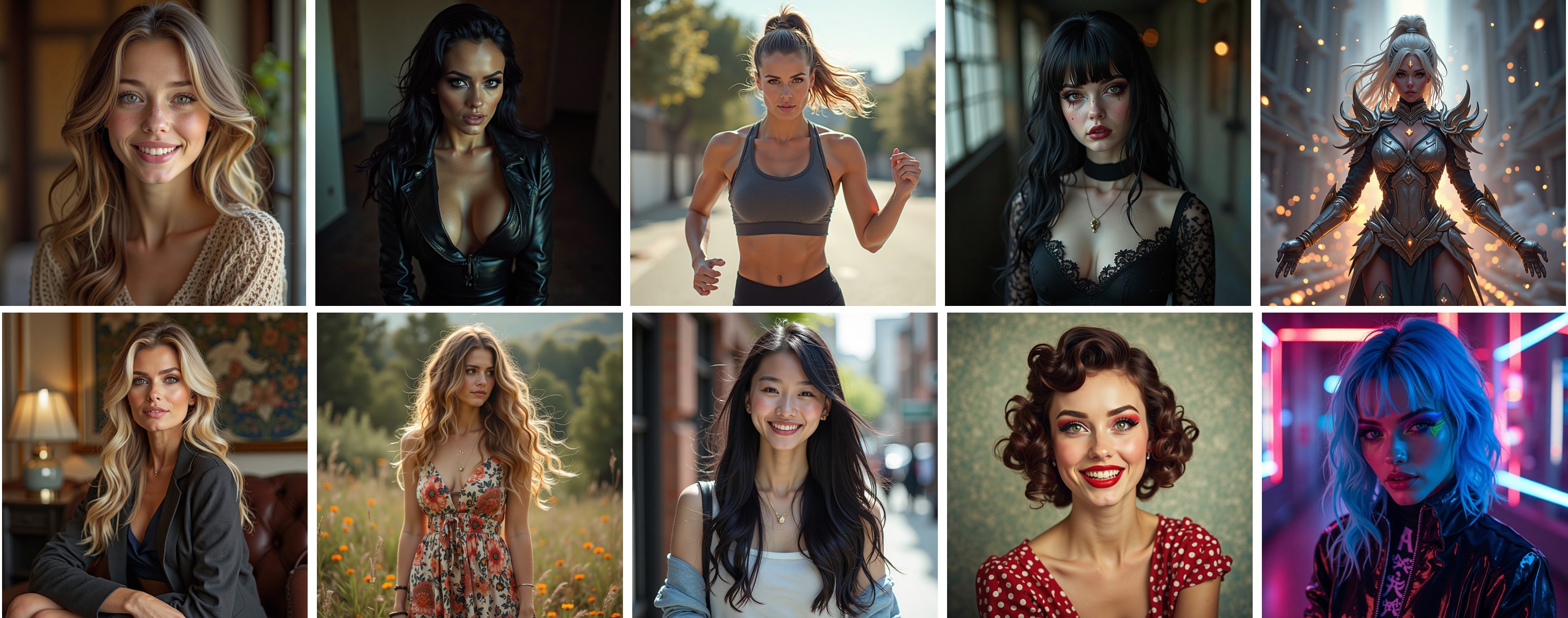 image illustration d'un modele onlyfans et ses variations fait avec un generateur image ia