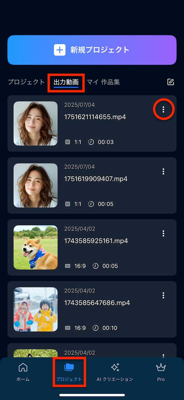 モバイル版 PowerDirector プロジェクト　出力動画　2