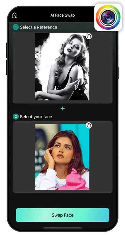 Application PhotoDirector FACE IN A HOLE