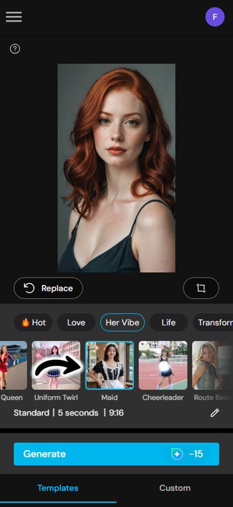 MyEdit - Sexy AI Maid Video Generator - Step 3