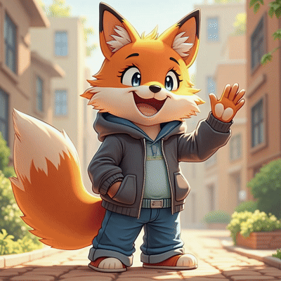 Animated AI fursona video