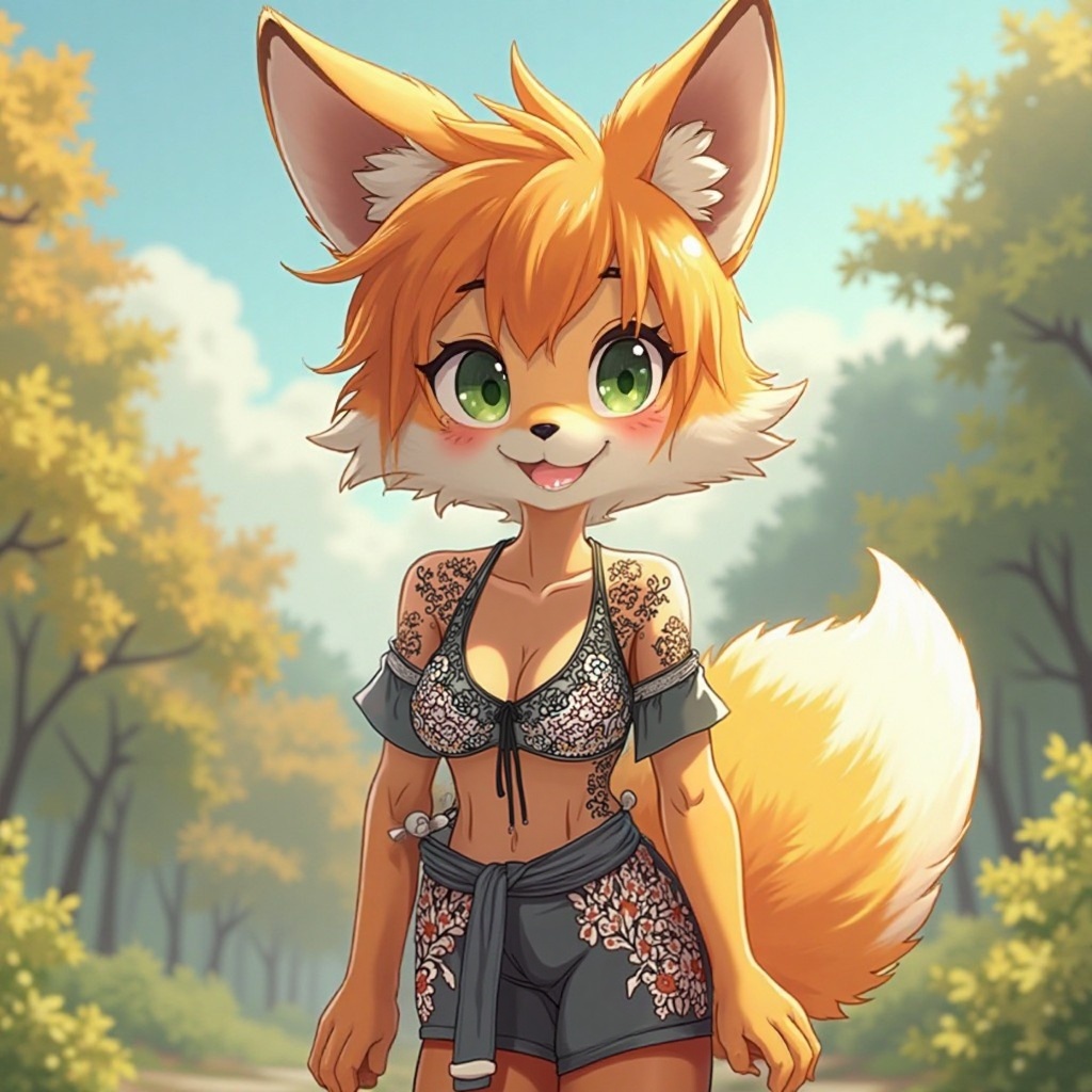 After AI replace on fursona