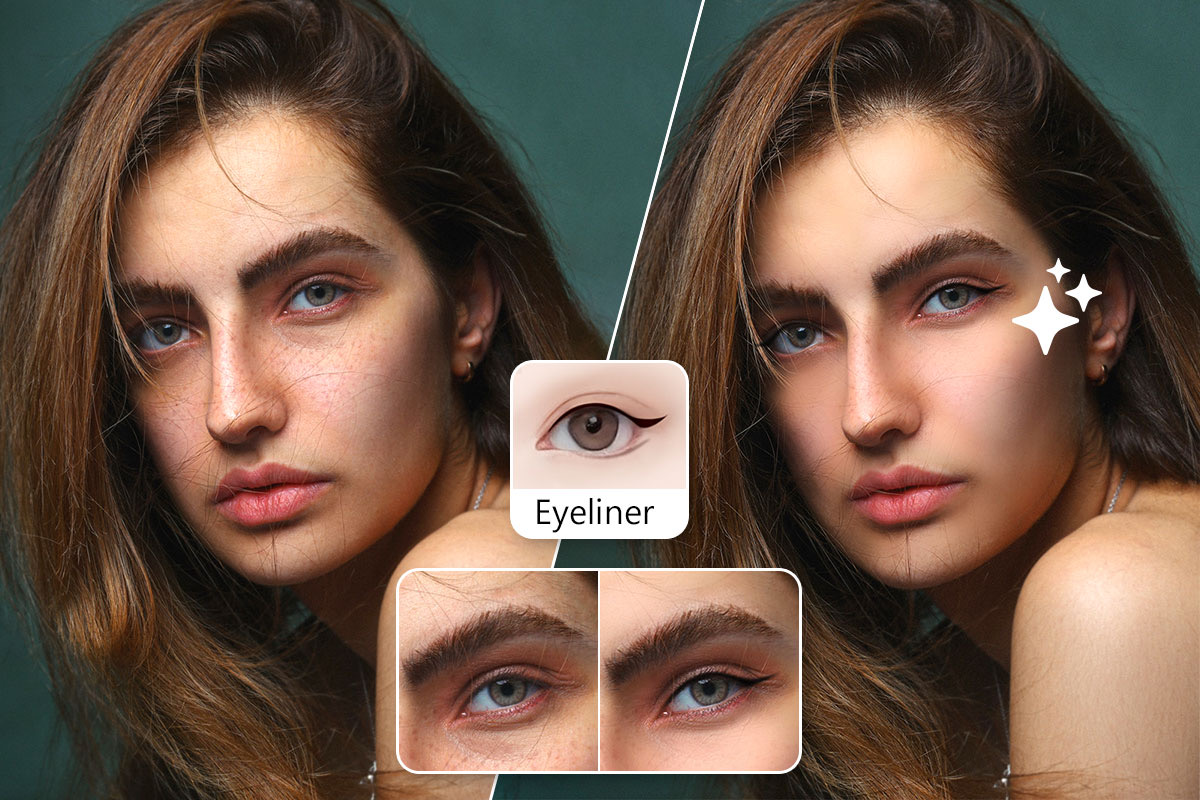 Eyeliner Filter: How to Try On Eyeliner Shapes and Colors with an App