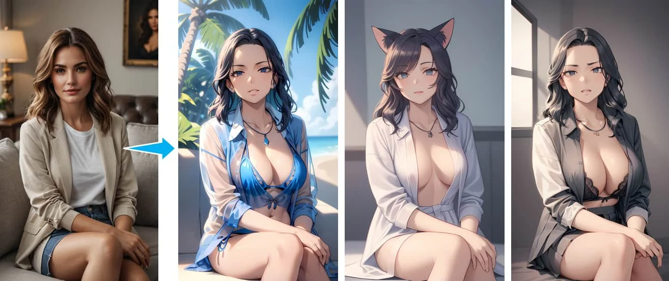 Ejemplos de plantillas Hentai disponibles en MyEdit