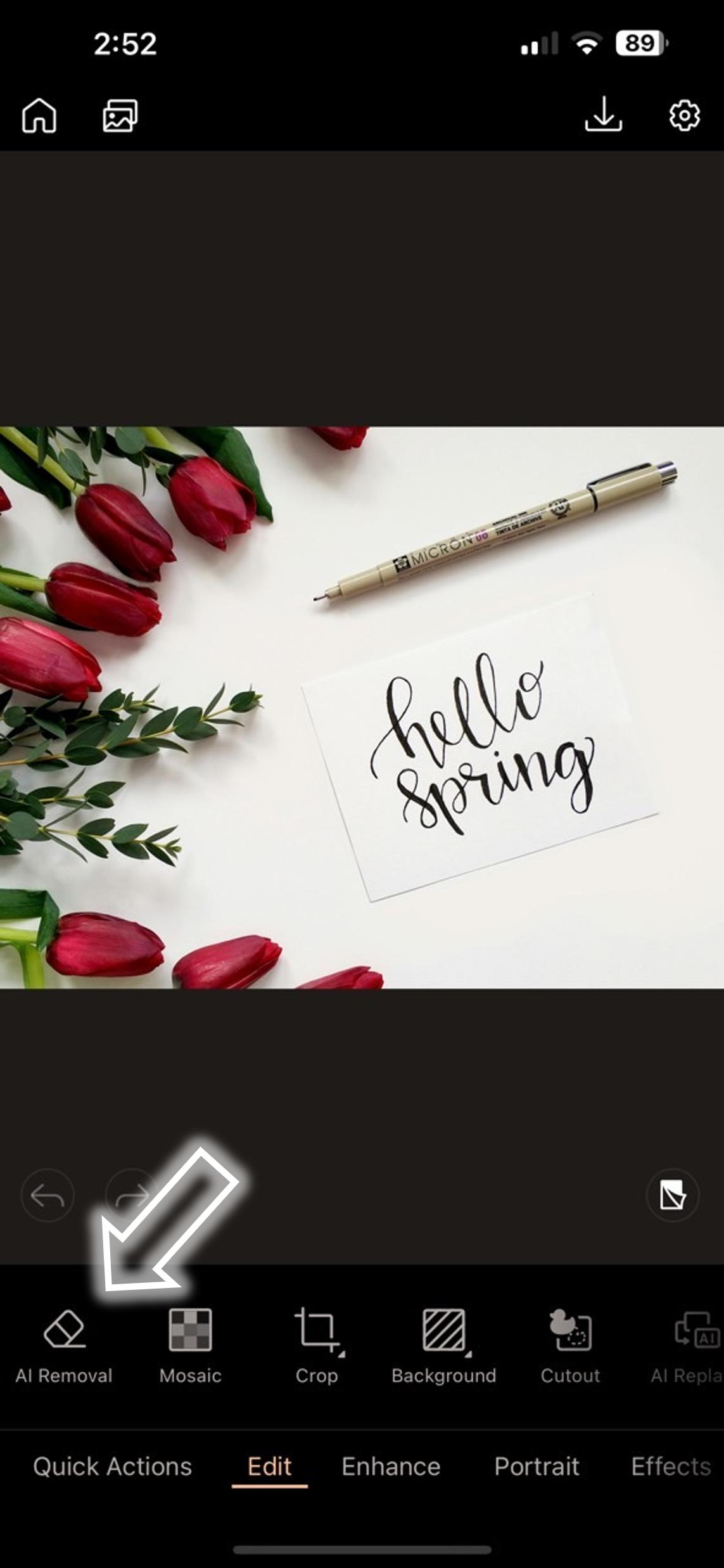 PhotoDirector - Edit text on a picture on mobile - Step 2