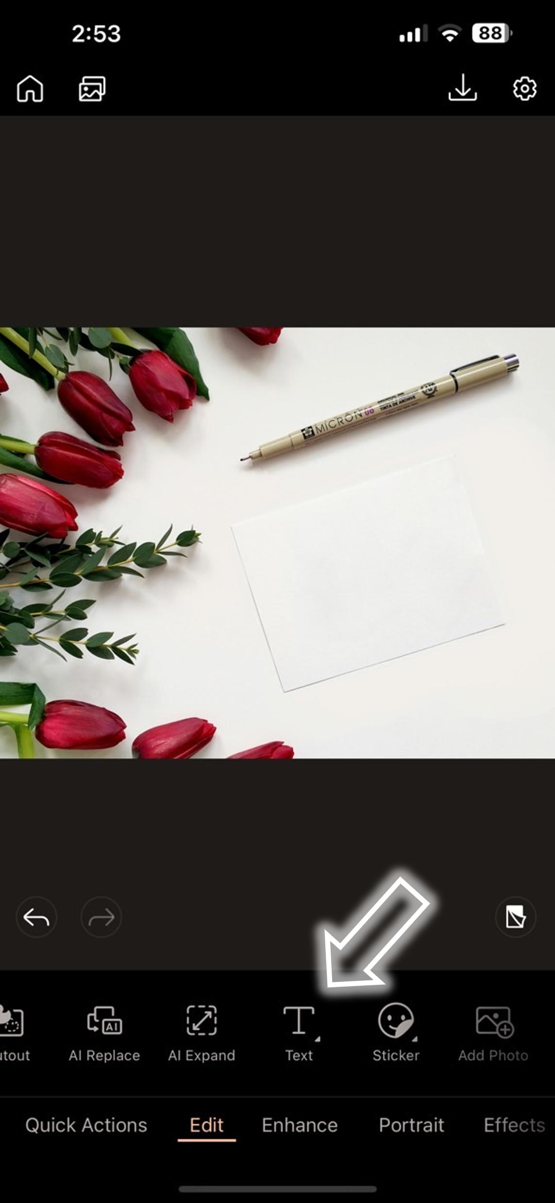 PhotoDirector - Edit text on a picture on mobile - Step 5