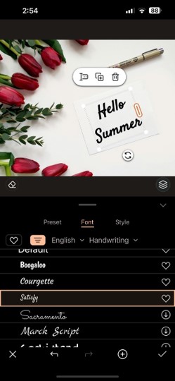 PhotoDirector - Edit text on a picture on mobile - Step 6