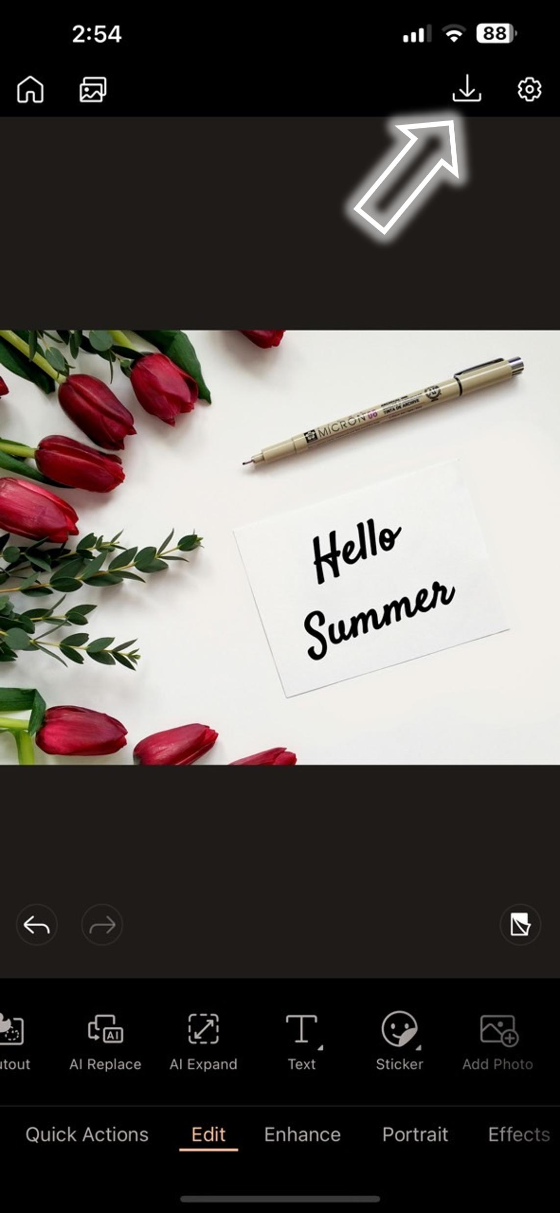 PhotoDirector - Edit text on a picture on mobile - Step 7