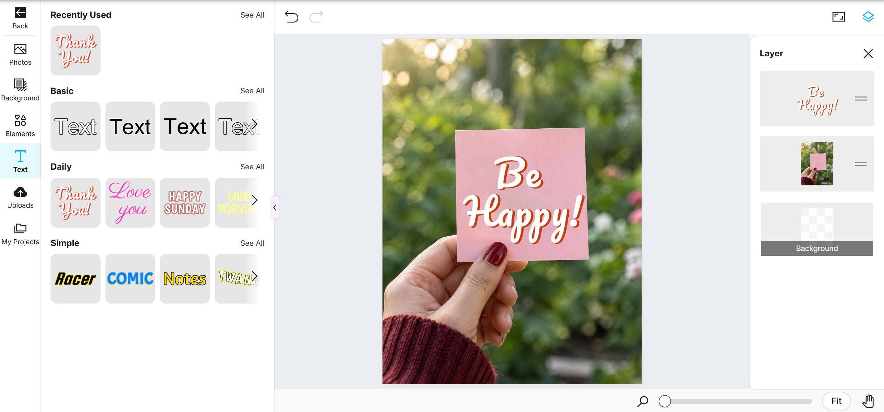 MyEdit - Change text on a picture online - Step 5