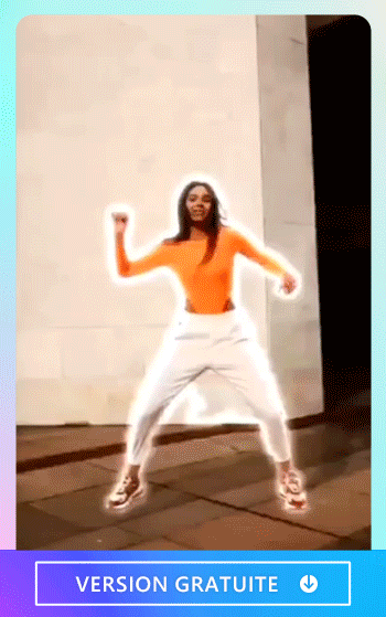 effet de silhouette avec l'app powerdirector pour TikTok