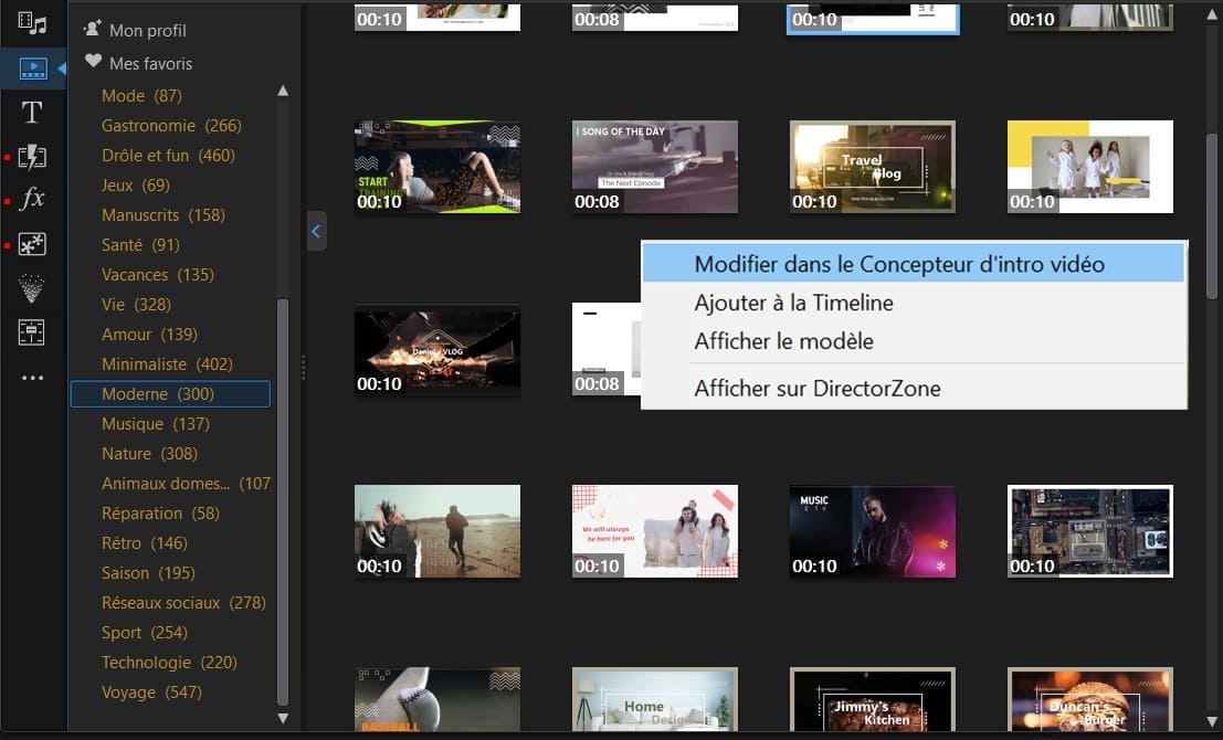 faire un ralenti pour instagram avec l'app powerdirector