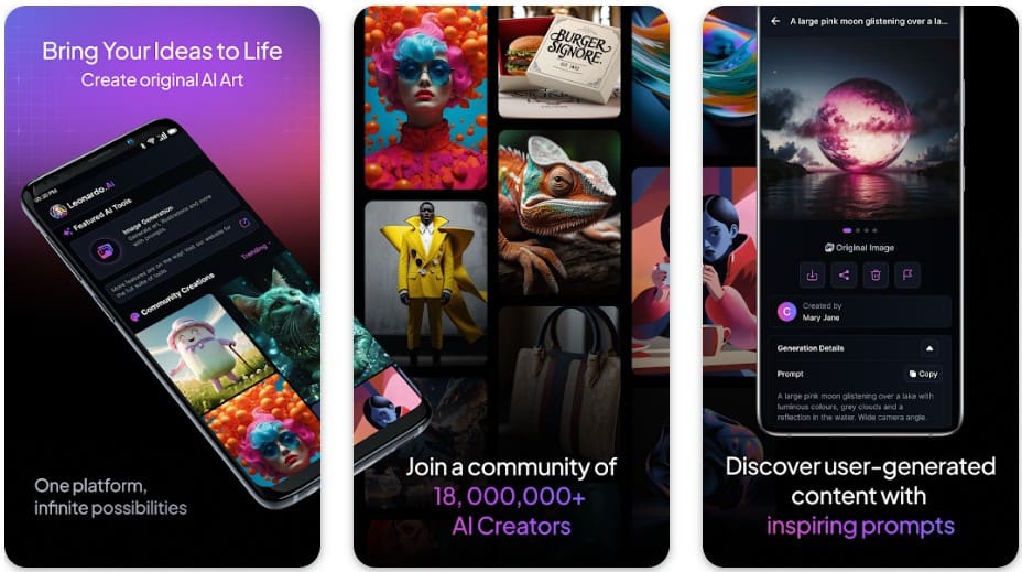 Leonardo AI en Google Store