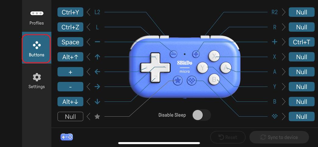 左手デバイス 8BitDo Micro ショートカット設定 3