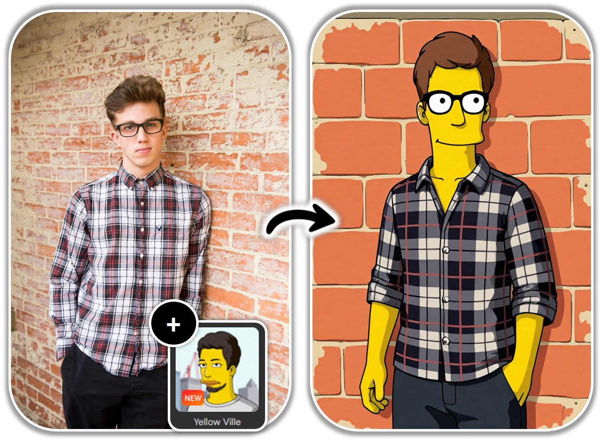 KI-Simpsons Voher/Nachher