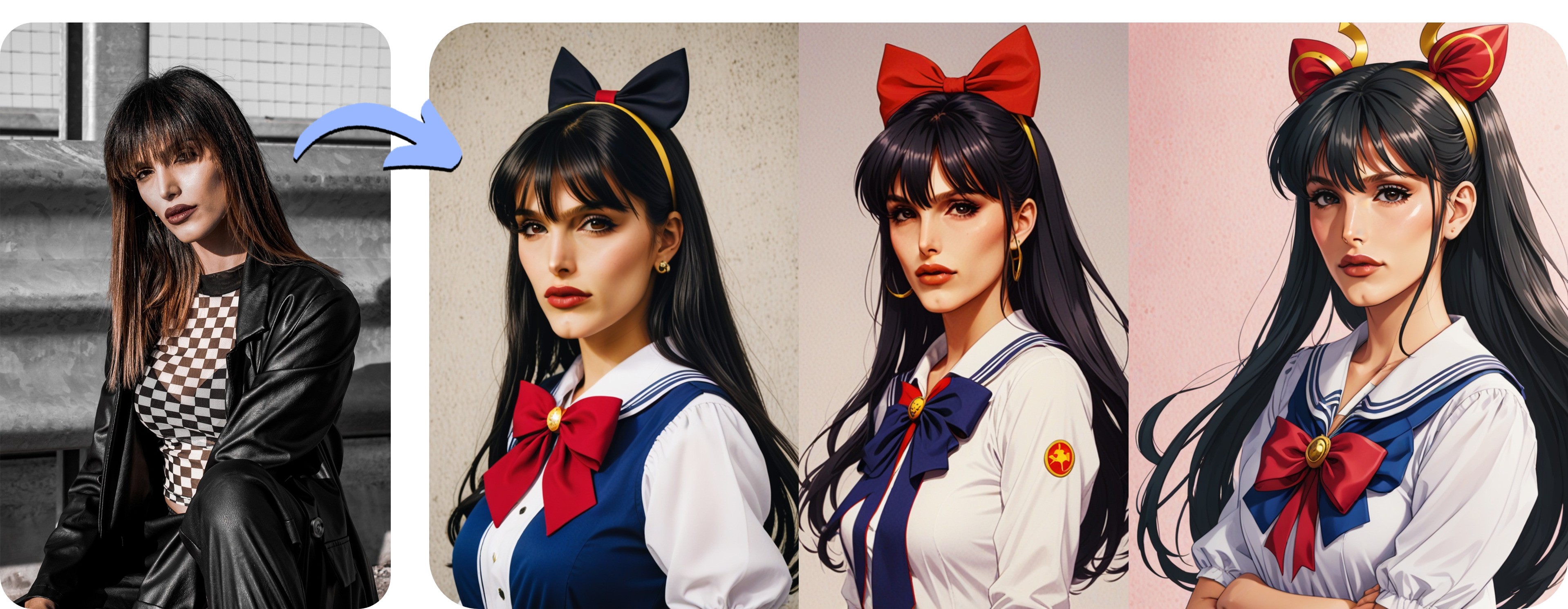 MyEdit AI Image Generator to Sailor Moon Style