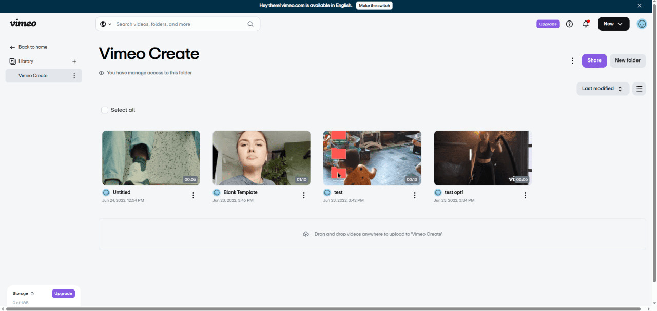 Vimeo - AI 영상 생성 편집기