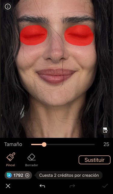 abrir los ojos en una foto