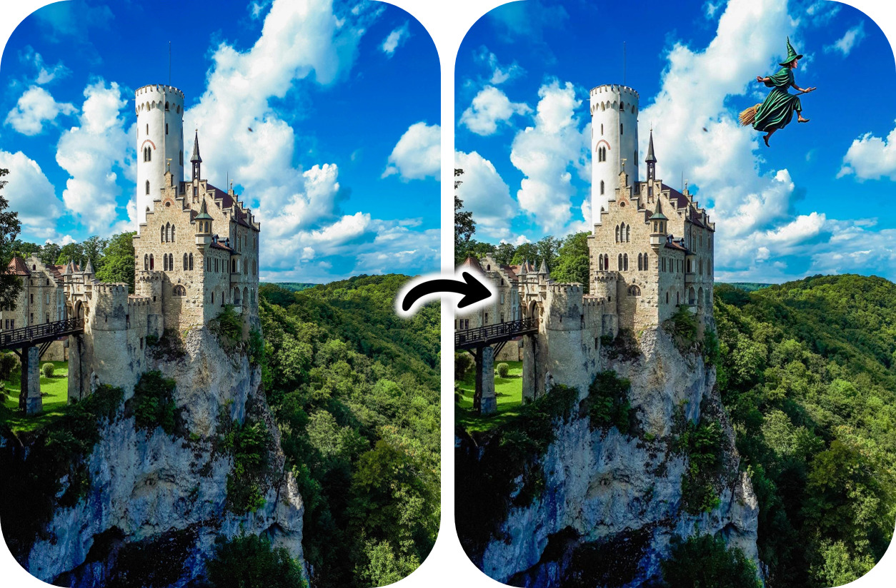 Add an object to a photo - Example 5