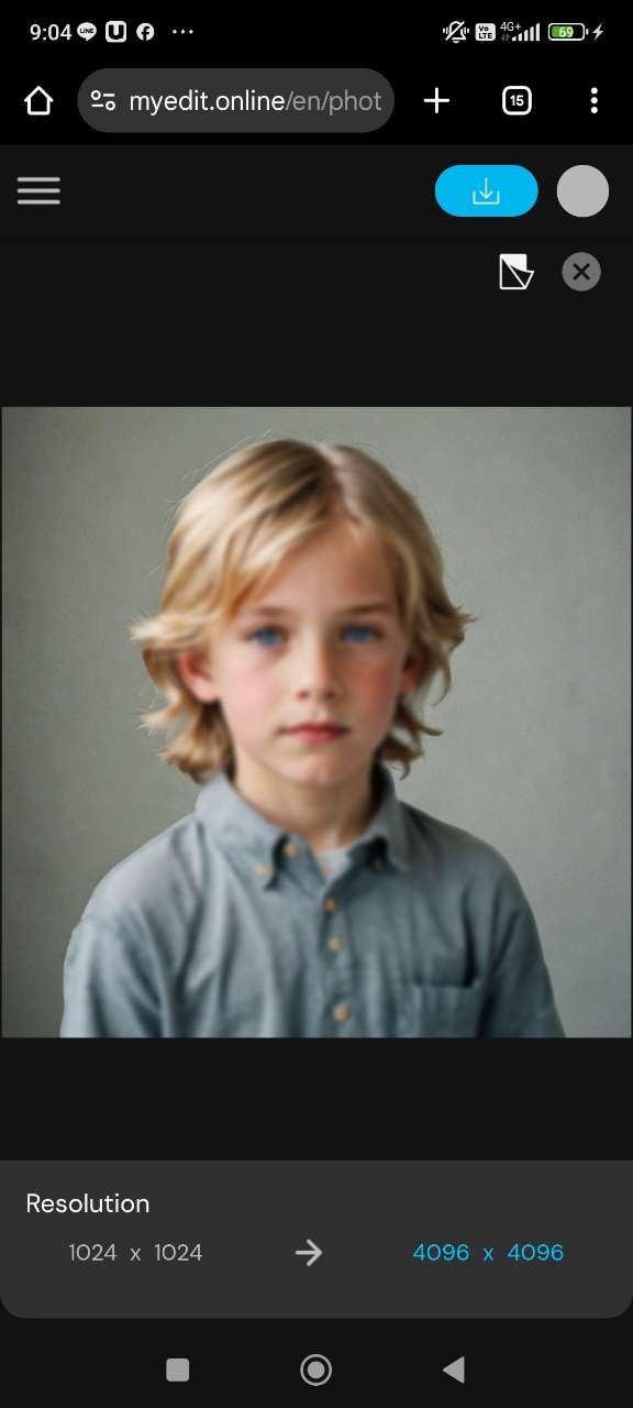 Upload blurred photo to MyEdit