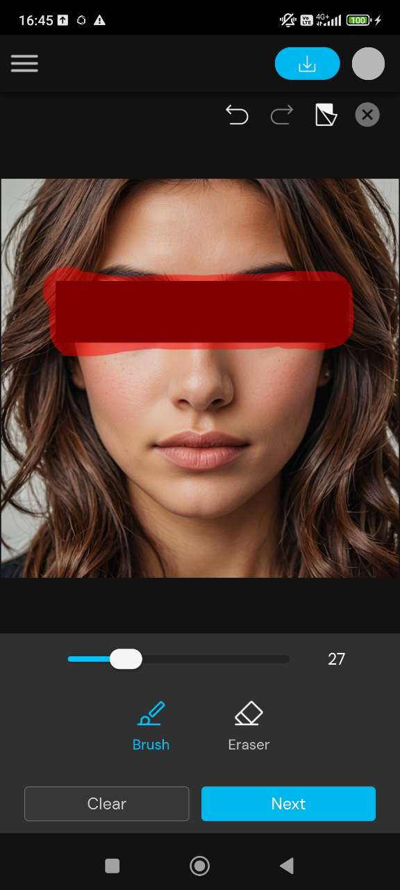 Brush over black censor bar with AI Replace