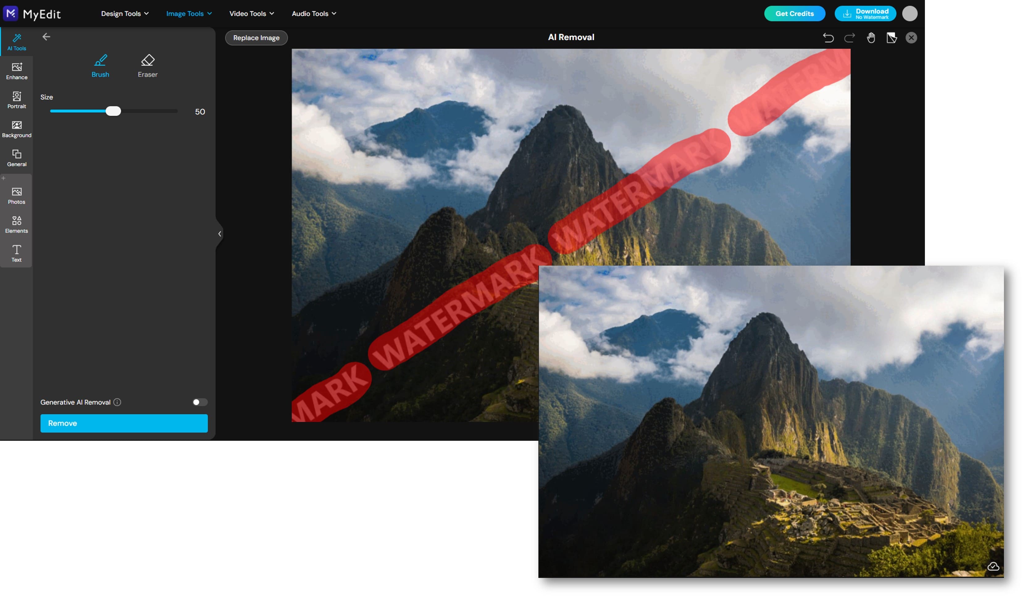 Best Free Online AI Censor Remover: MyEdit
