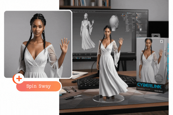 How to Create an AI Figure Video with MyEdit result - ballet spins