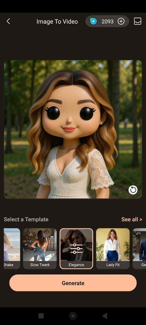 Uploading Funko Pop image to PhotoDirector Image to Video