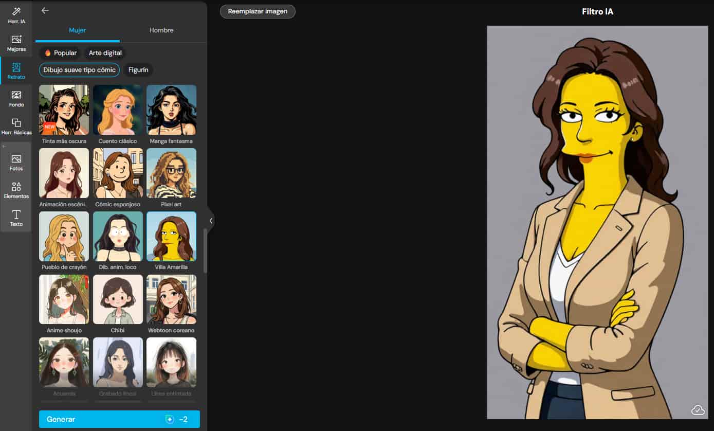 imagen editada con la herramienta Reemplazo IA de MyEdit