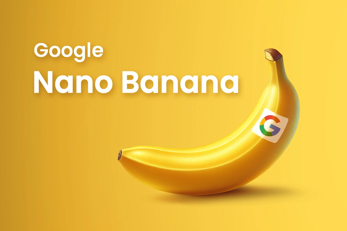 thumbnail de una banana con el logo de Google como referencia a Nano Banana