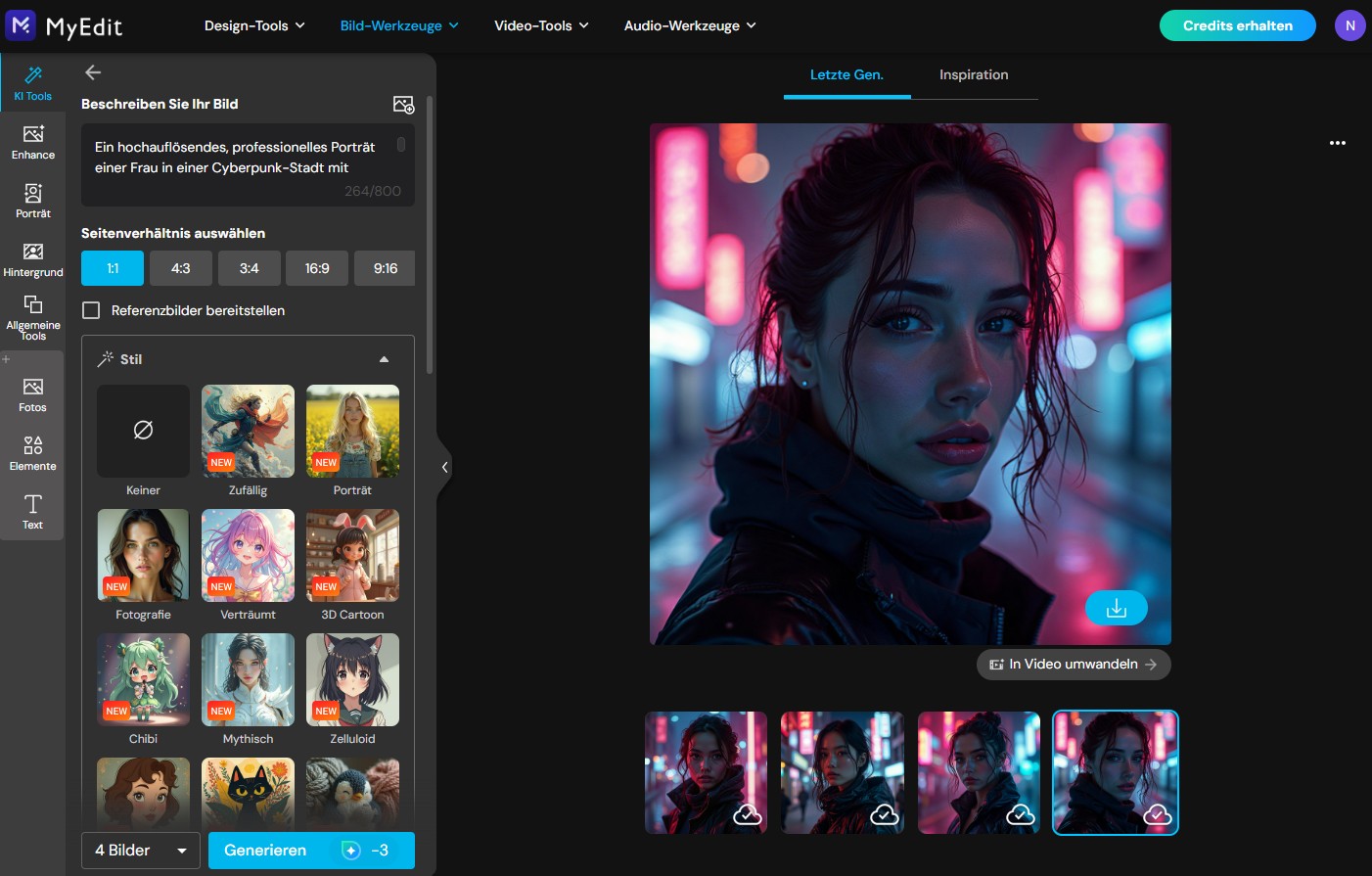 MyEdit KI-Bildgenerator