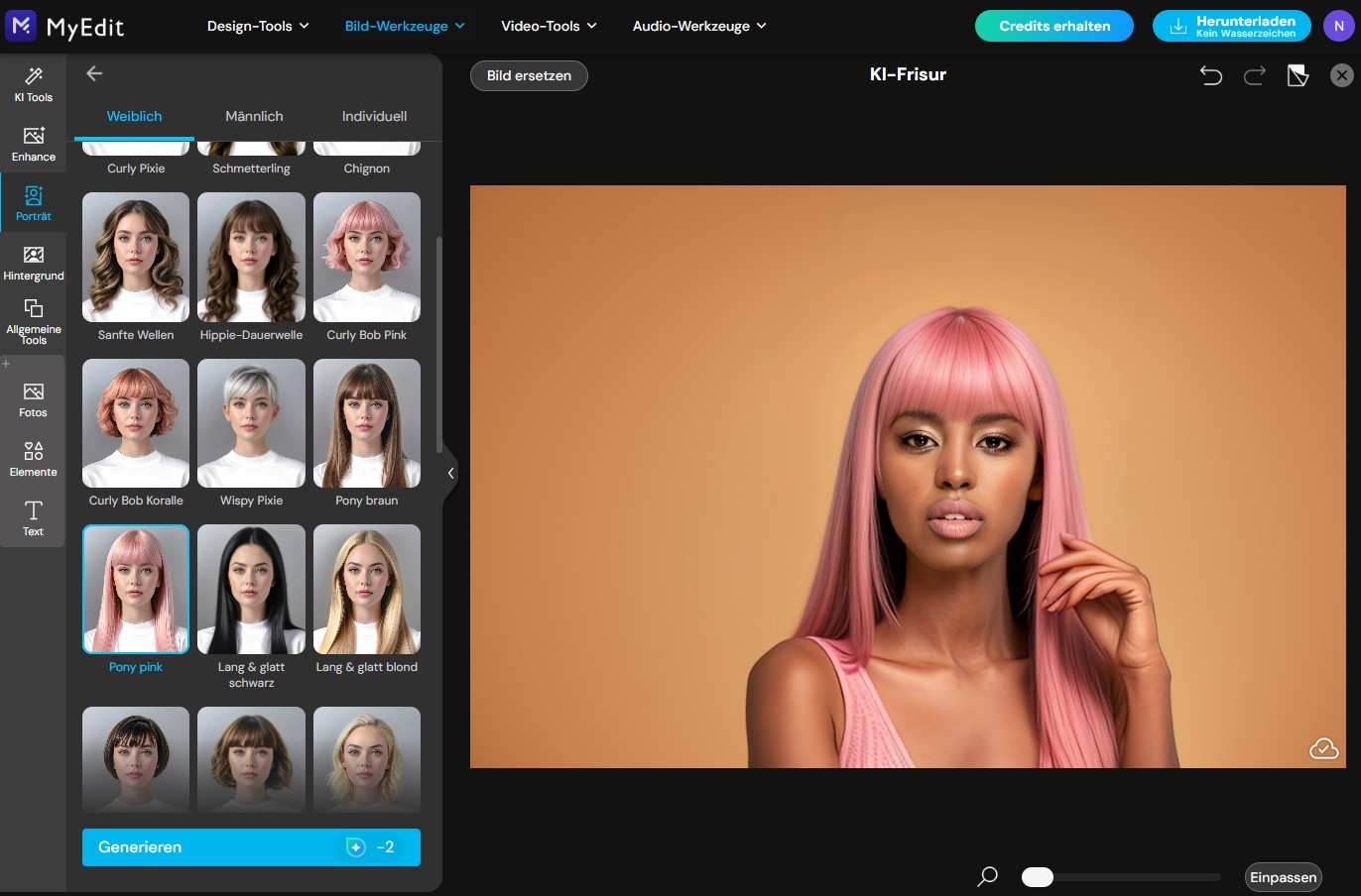 MyEdit KI-Frisur