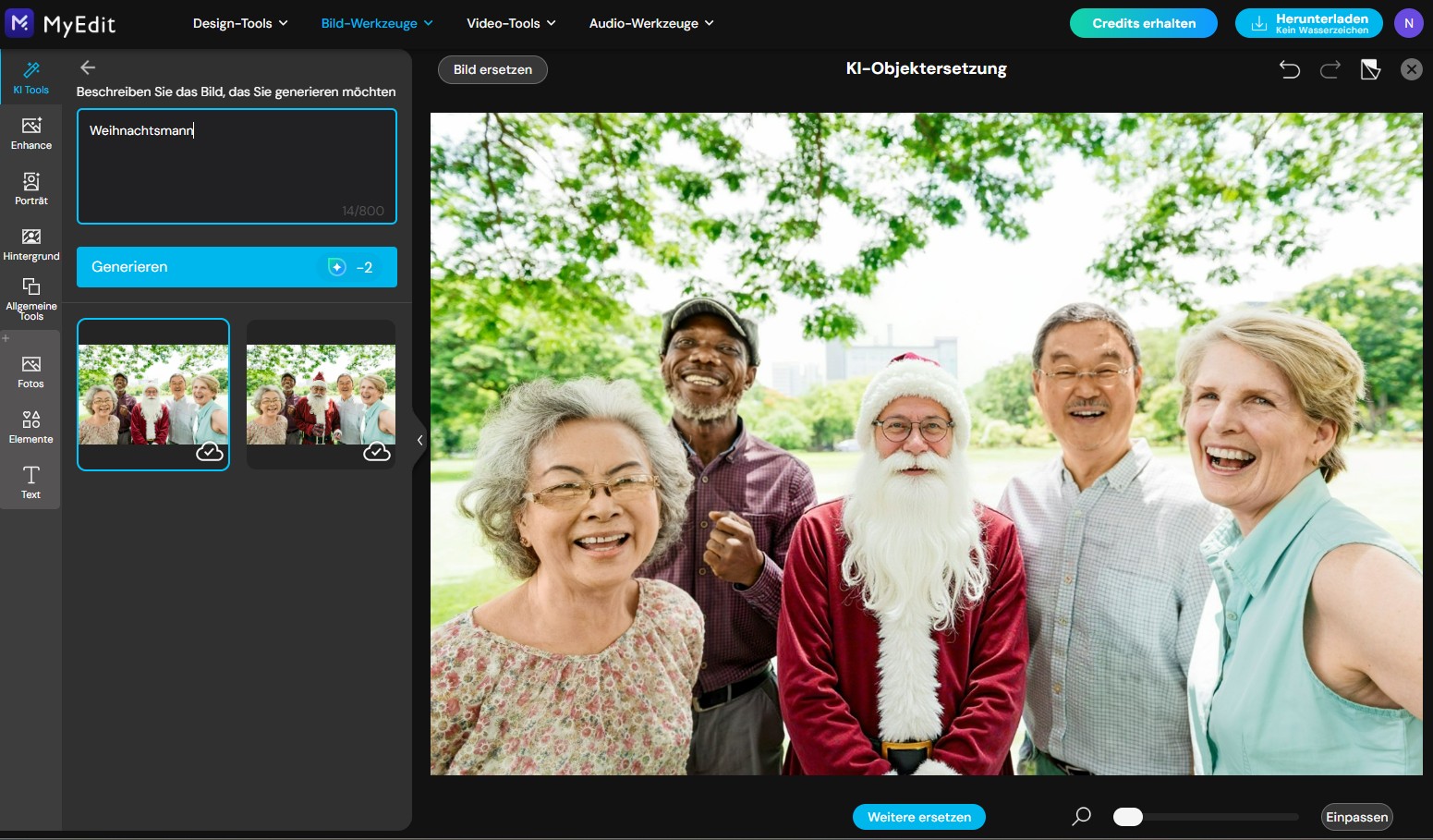 MyEdit KI-Objektersetzung