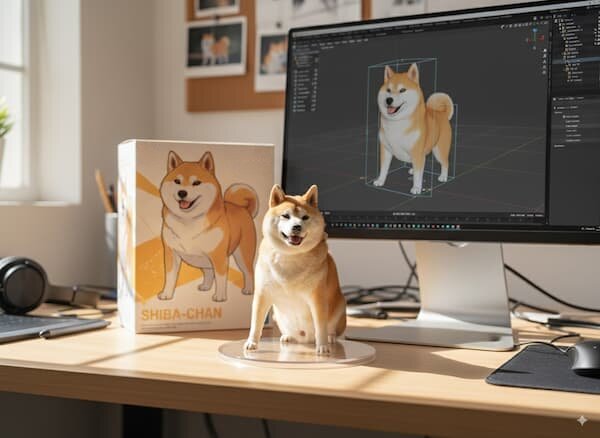 Google AI Studioを使って3Dモデリングを作成した完成図