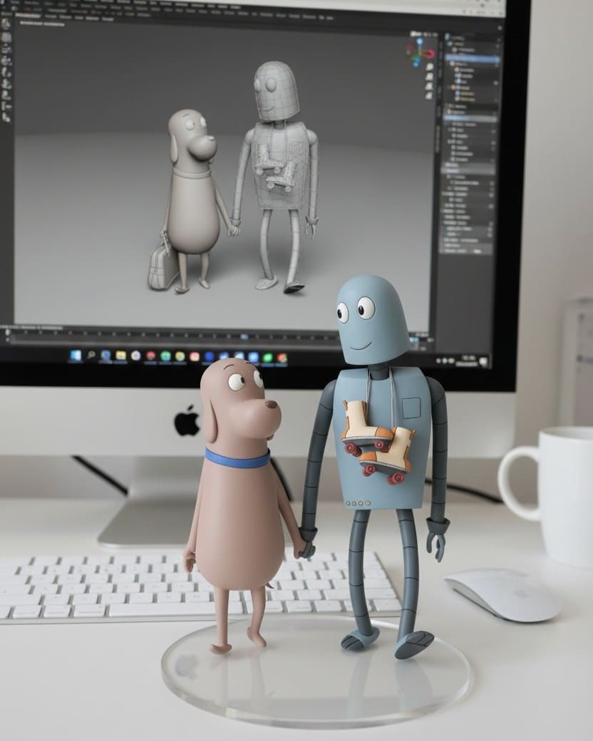 Gemini公仔生成範例:再見機器人