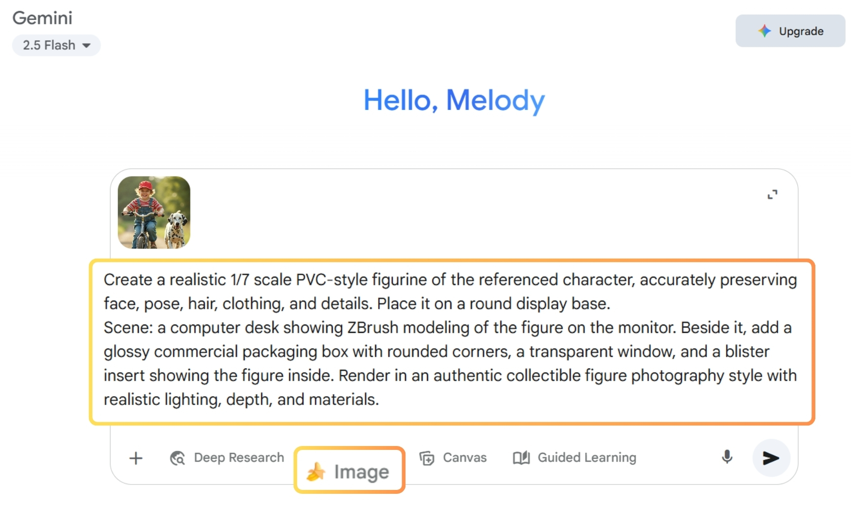 How to Create an AI Figure with Nano Banana step 2