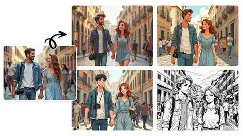 마이에딧 AI 카툰 & 스케치