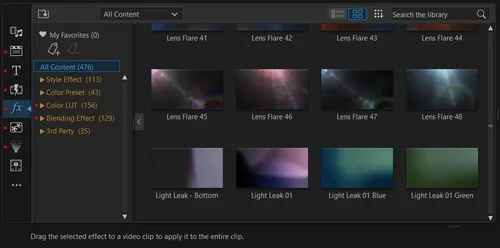 Add special effects on PowerDirector