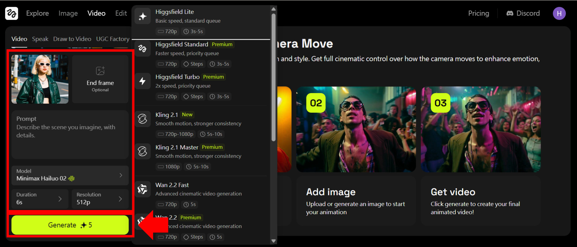Higgsfield AI影片生成教學