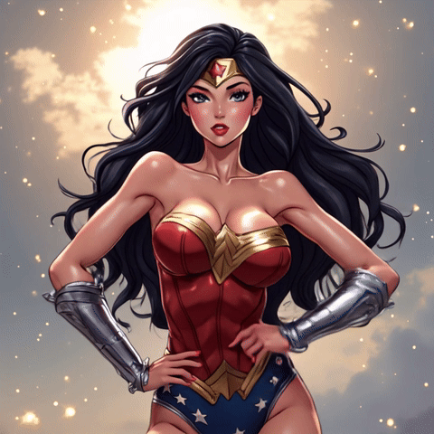 Vidéo animée de Wonder Woman après transformation