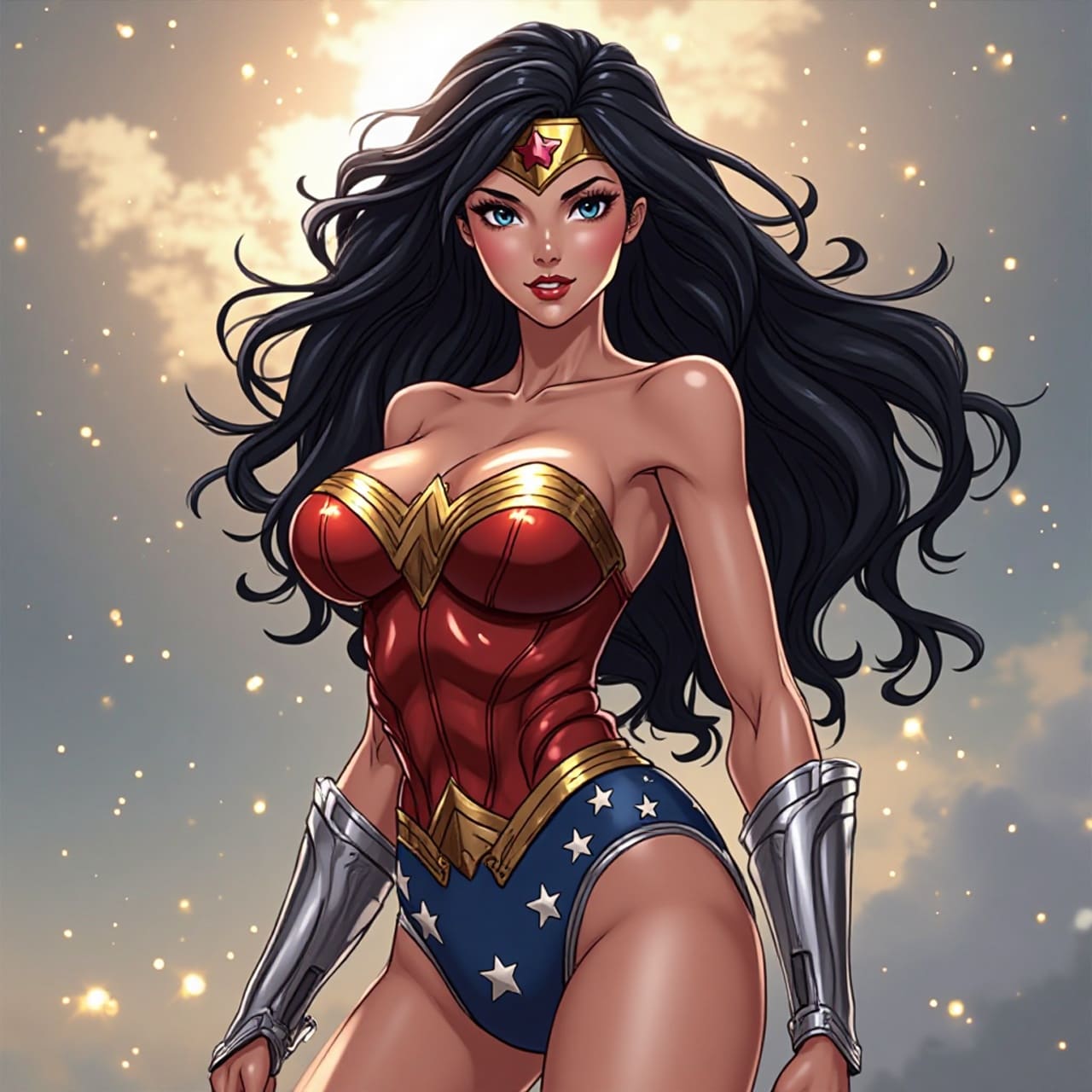 Image statique de Wonder Woman avant animation