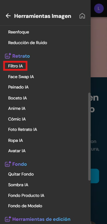 interfaz de MyEdit para animar imagenes con IA