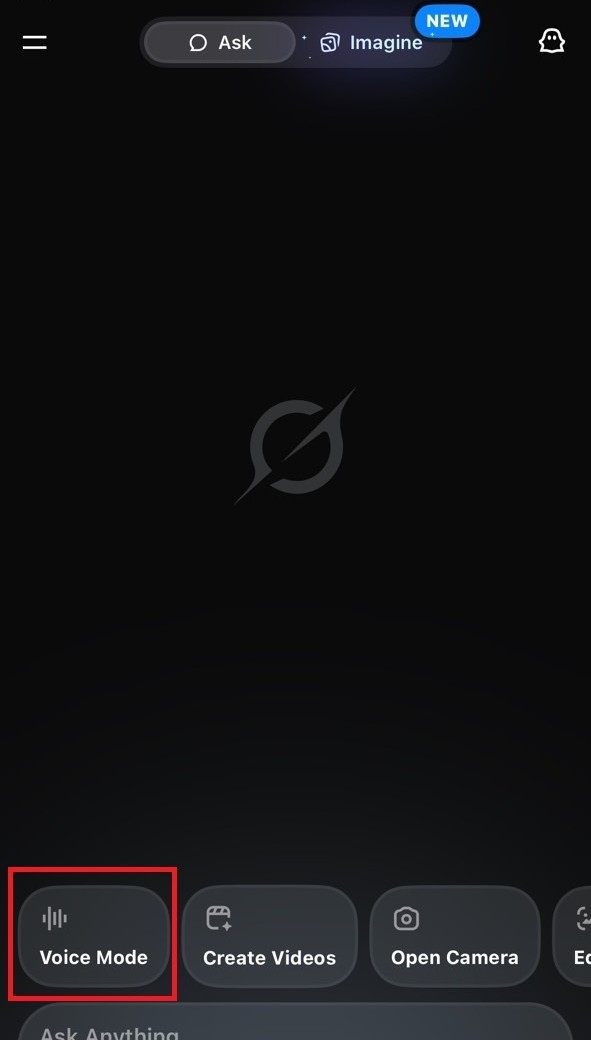 Voice Mode in Grok auswählen