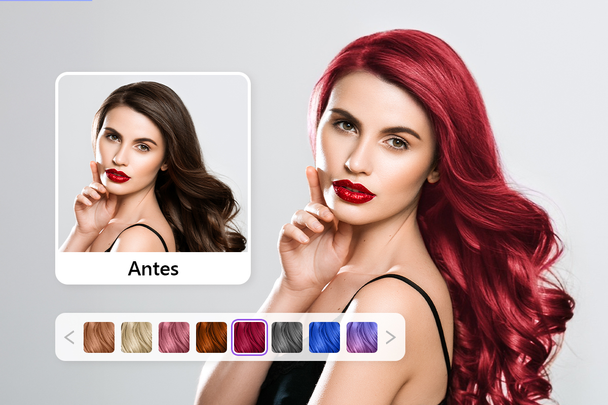 Filtro color de pelo: Cómo probar colores de cabello con IA [2025]