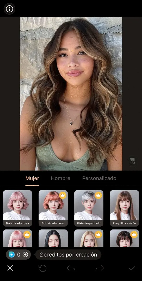 filtro de color de cabello