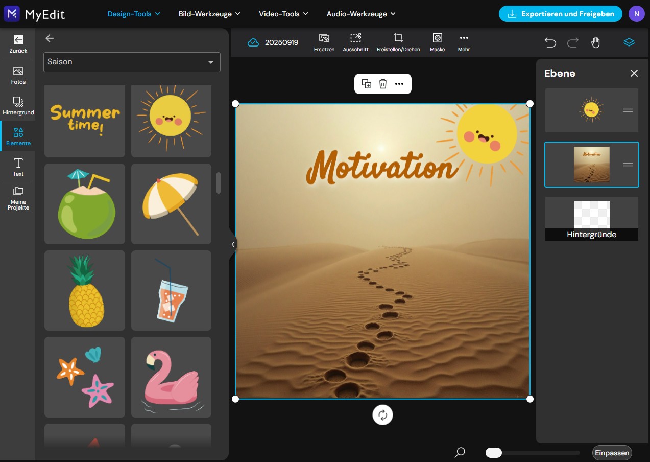MyEdit - Motivationssprüche gestalten