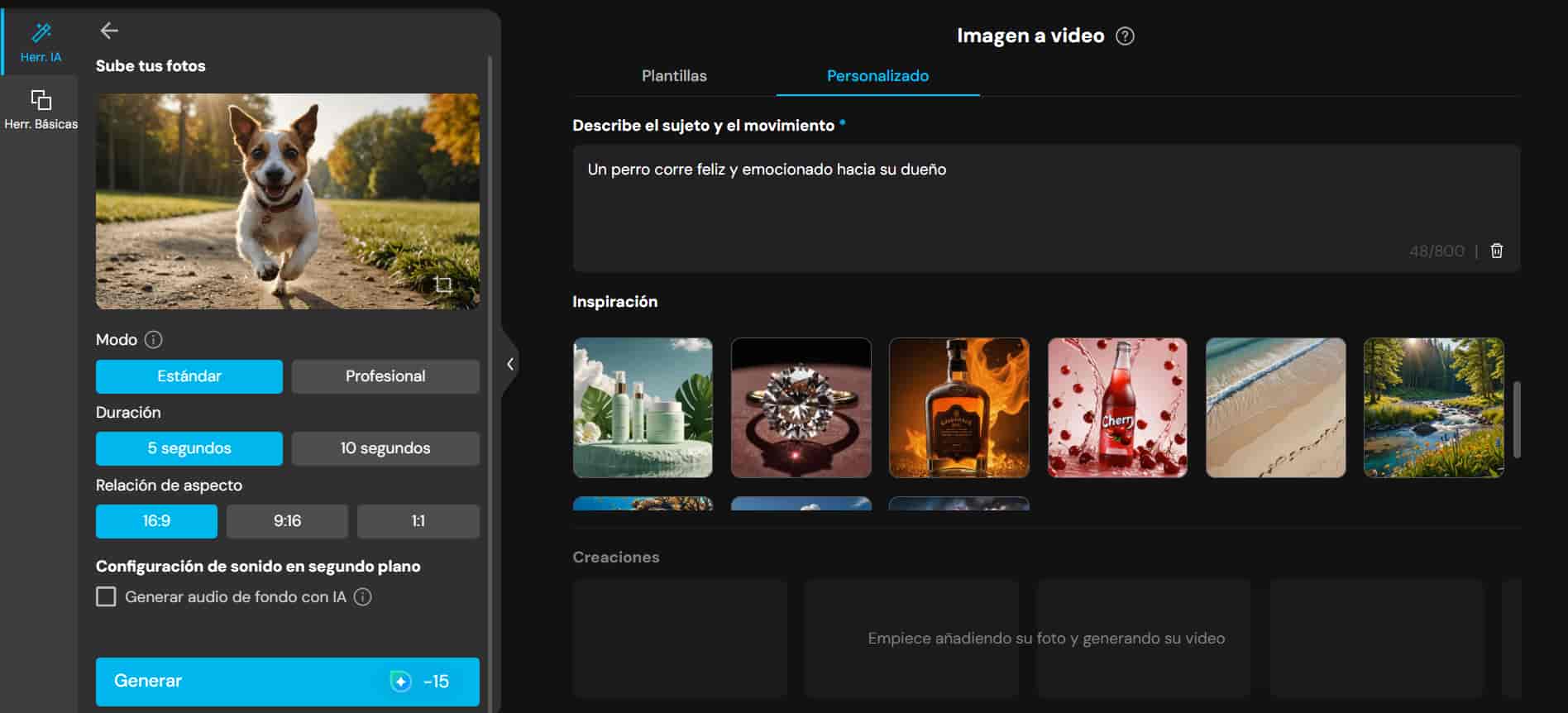 Tiempo de espera para generar un video con Higgsfield IA