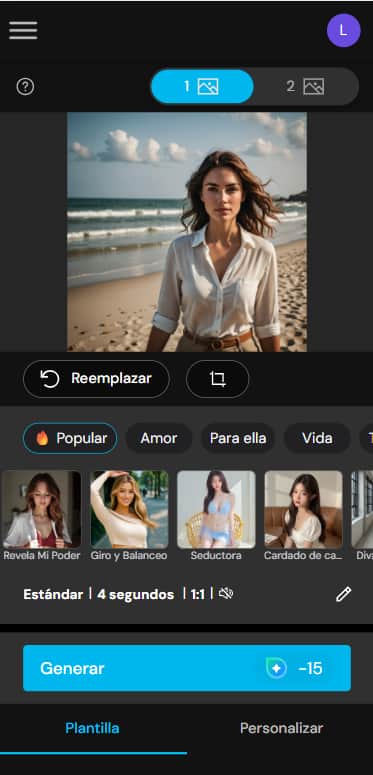 Interfaz de la herramienta de video de MyEdit