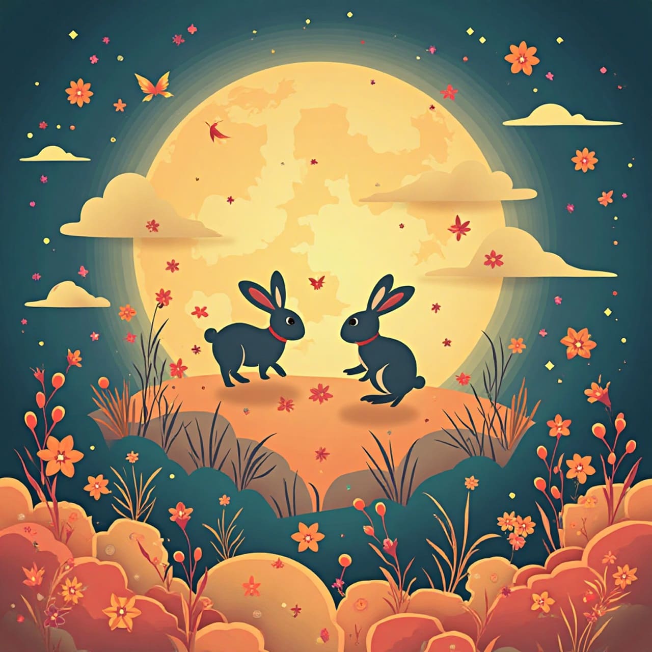 中秋節祝福圖案